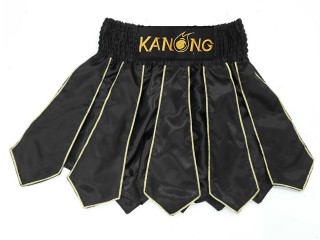 Kanong Gladiator Muay Thai Shorts : KNS-142-Black